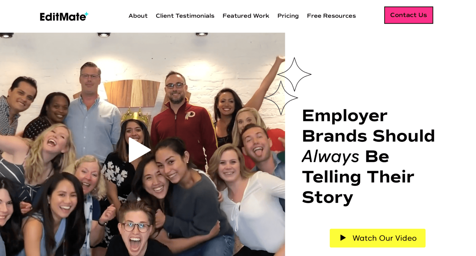 EditMate homepage.