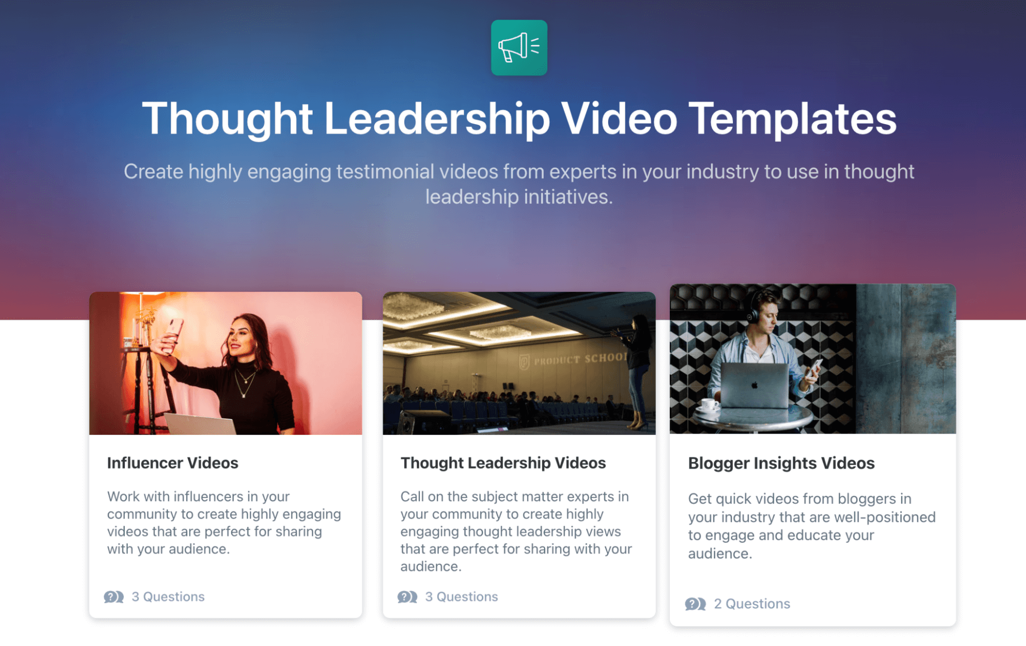 Thought leadership video templates